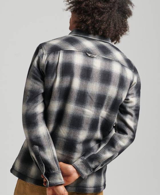 Superdry Căptușit Sherpa din lână Miller îmbrăcăminte negru bărbați JX0Z174