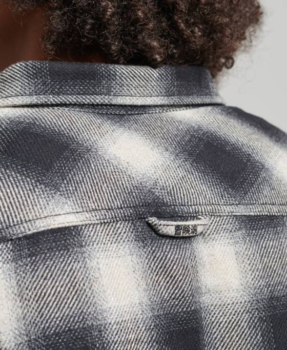 Superdry Căptușit Sherpa din lână Miller îmbrăcăminte negru bărbați JX0Z174