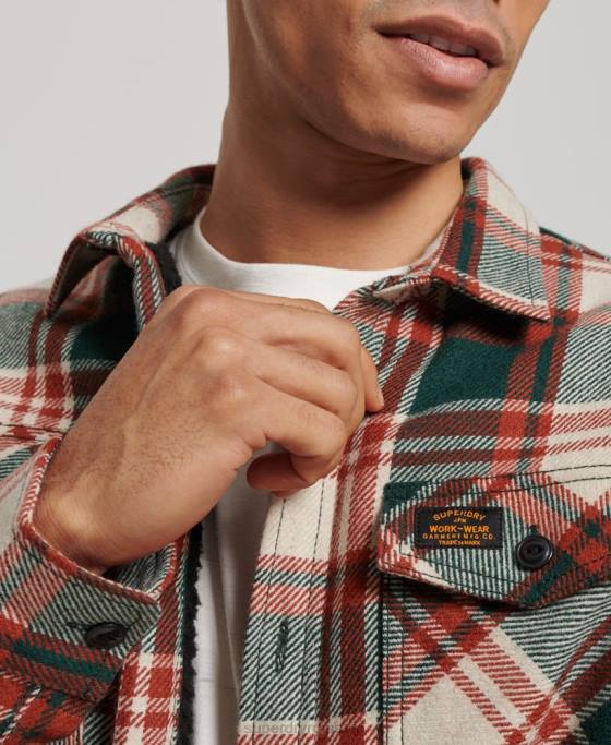 Superdry Căptușit Sherpa din lână Miller îmbrăcăminte verde bărbați JX0Z173