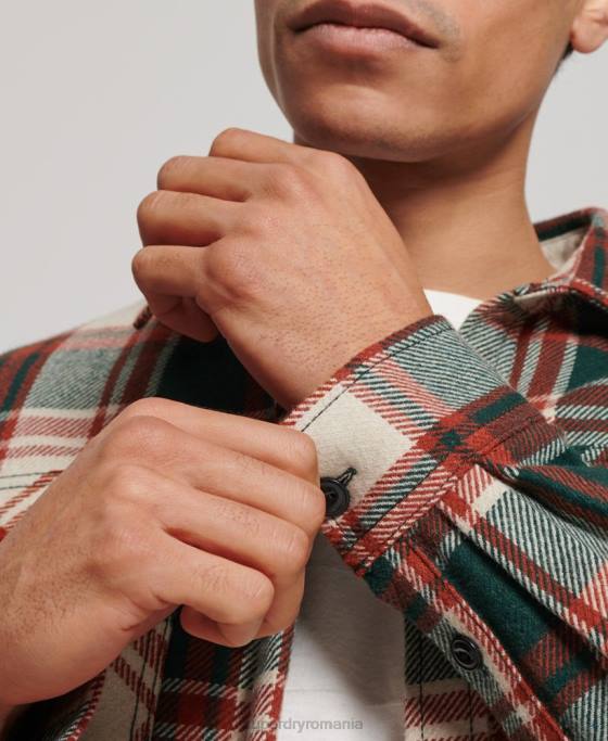 Superdry Căptușit Sherpa din lână Miller îmbrăcăminte verde bărbați JX0Z173