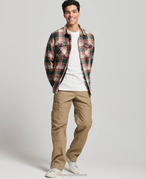 Superdry Căptușit Sherpa din lână Miller îmbrăcăminte verde bărbați JX0Z173