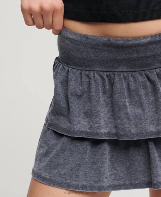 Superdry Fusta mini anilor 90 îmbrăcăminte marina femei JX0Z4117