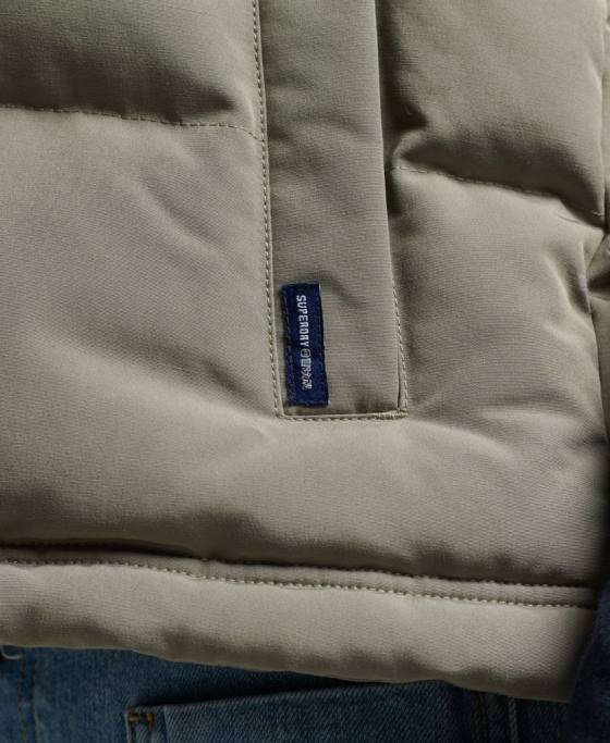 Superdry Gilet Everest cu glugă de epocă îmbrăcăminte kaki femei JX0Z3547