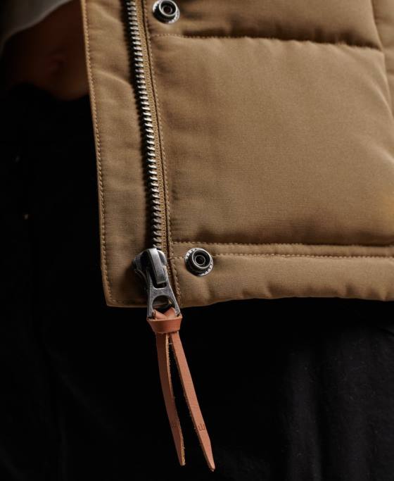 Superdry Gilet Everest cu glugă de epocă îmbrăcăminte maro femei JX0Z3531