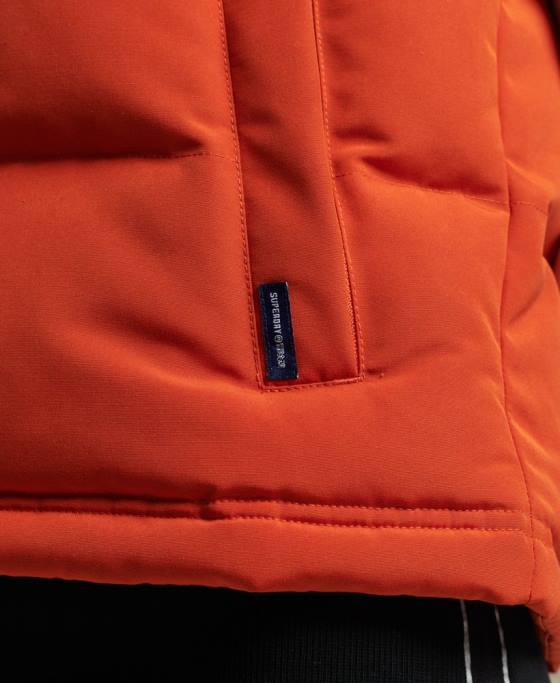 Superdry Gilet Everest cu glugă de epocă îmbrăcăminte portocale femei JX0Z3621