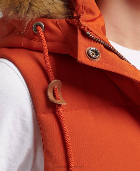 Superdry Gilet everest cu blană artificială îmbrăcăminte portocale femei JX0Z3592