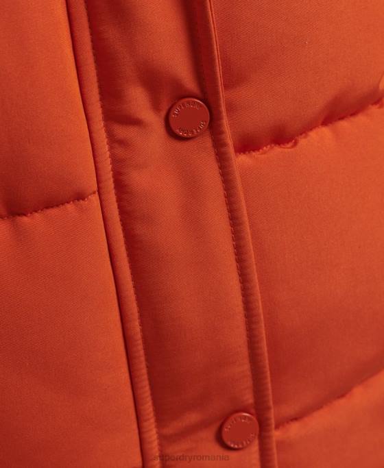 Superdry Gilet everest cu blană artificială îmbrăcăminte portocale femei JX0Z3592