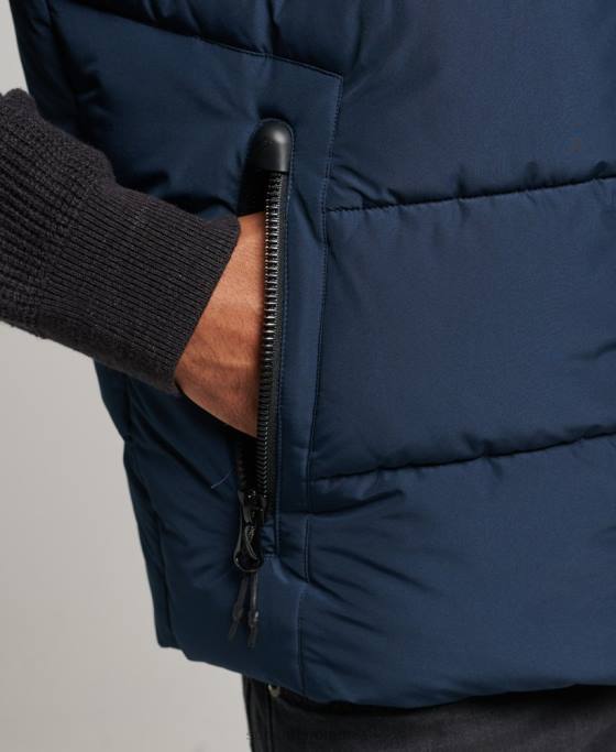 Superdry Gilet sport puf fără glugă îmbrăcăminte marina bărbați JX0Z4446
