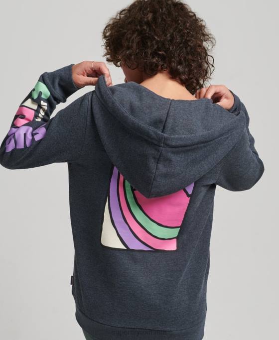 Superdry Hanorac cu fermoar teren din anii \90 îmbrăcăminte marina femei JX0Z6058