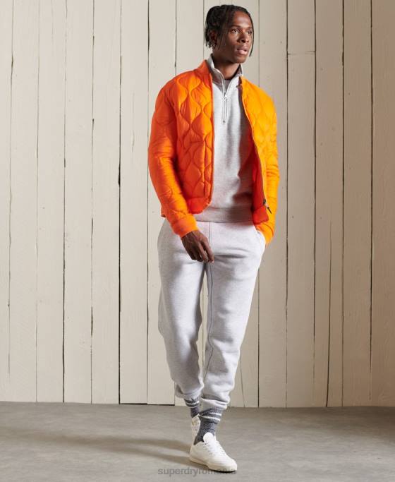 Superdry Hanorac henley cu fermoar brodat cu logo vintage îmbrăcăminte gri bărbați JX0Z779