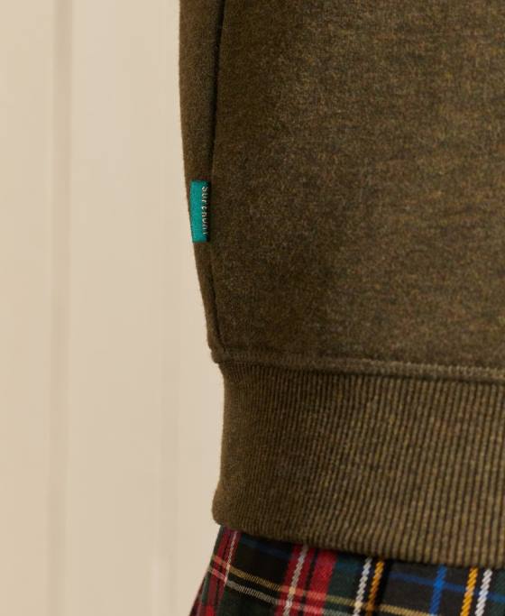 Superdry Hanorac henley cu fermoar și logo brodat cu o formă lejeră îmbrăcăminte kaki femei JX0Z6038