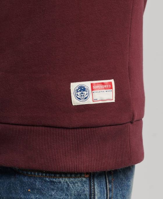 Superdry Hanorac pentru echipaj colegial în stil script vintage îmbrăcăminte roșu bărbați JX0Z828