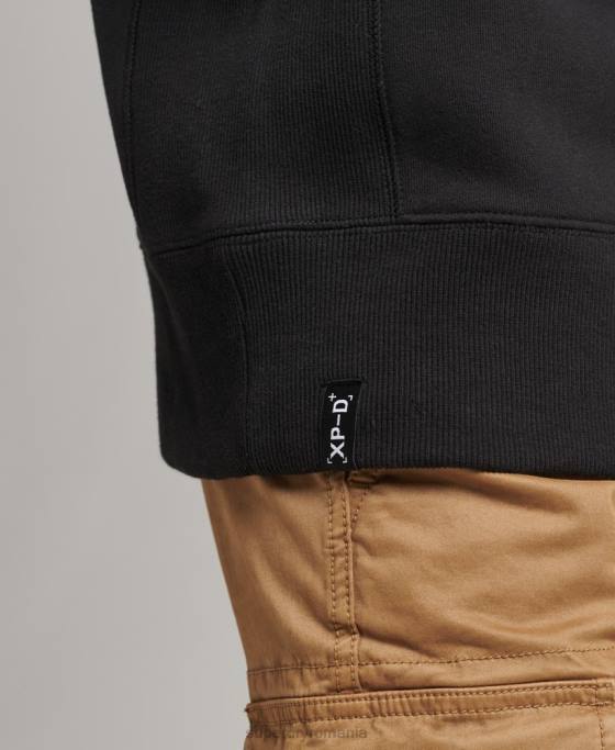 Superdry Hanorac pentru echipaj xp-d hibrid mix material îmbrăcăminte negru bărbați JX0Z794