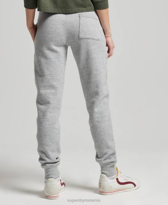 Superdry Joggeri colegiali în stil script vintage îmbrăcăminte gri femei JX0Z6578