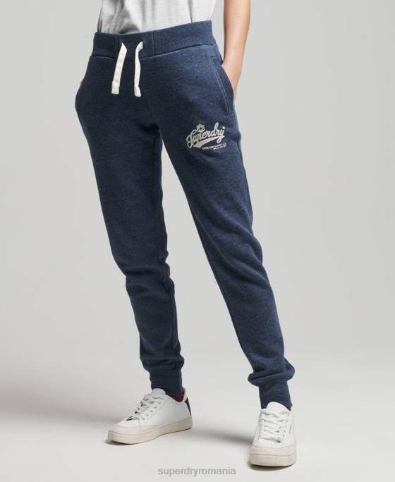 Superdry Joggeri colegiali în stil script vintage îmbrăcăminte marina femei JX0Z6714