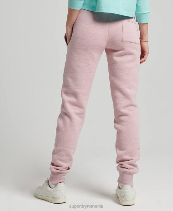 Superdry Joggeri colegiali în stil script vintage îmbrăcăminte roz femei JX0Z6577