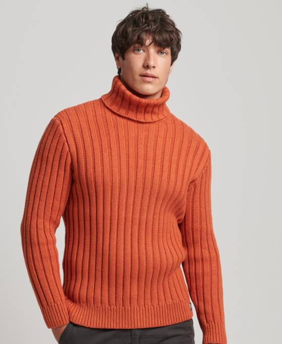 Superdry Jumper cu gât rulat din amestec de merinos îmbrăcăminte portocale bărbați JX0Z5239