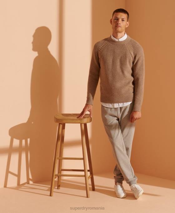 Superdry Pulover din amestec de merinos yak ediție limitată îmbrăcăminte bej bărbați JX0Z5355