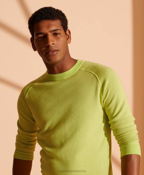 Superdry Pulover din tricot reversibil ediție limitată îmbrăcăminte verde bărbați JX0Z5345