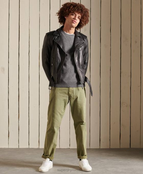 Superdry Pulover ușor din lână de miel îmbrăcăminte gri deschis bărbați JX0Z5315