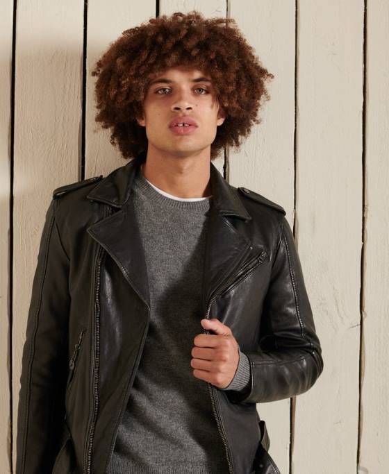 Superdry Pulover ușor din lână de miel îmbrăcăminte gri deschis bărbați JX0Z5315