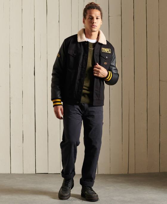 Superdry Pulover ușor din lână de miel îmbrăcăminte verde bărbați JX0Z5287