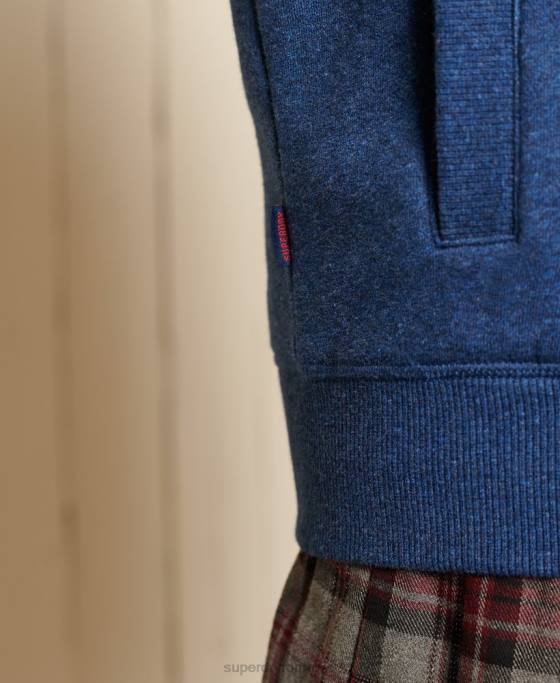 Superdry Top cu fermoar brodat cu logo vintage îmbrăcăminte albastru femei JX0Z6159