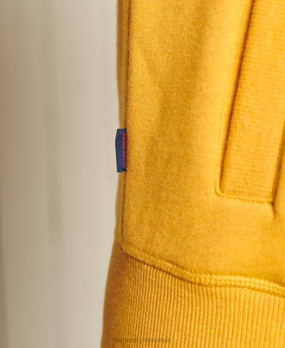 Superdry Top cu fermoar brodat cu logo vintage îmbrăcăminte galben femei JX0Z6140