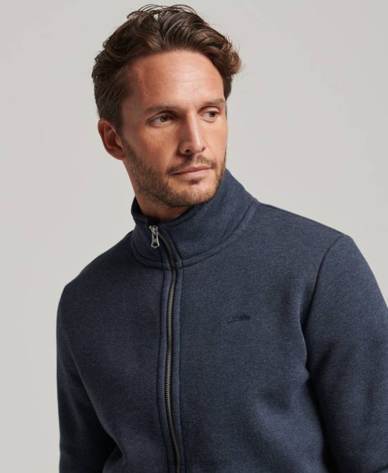 Superdry Top cu fermoar brodat cu logo vintage îmbrăcăminte marina bărbați JX0Z730