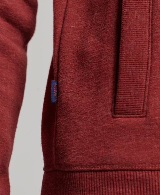 Superdry Top cu fermoar brodat cu logo vintage îmbrăcăminte roșu bărbați JX0Z825