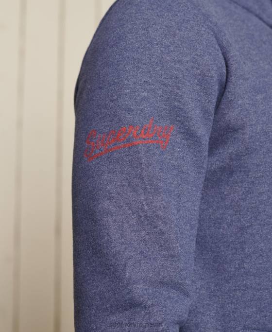 Superdry Top de atletism cu jumătate de fermoar îmbrăcăminte albastru bărbați JX0Z823