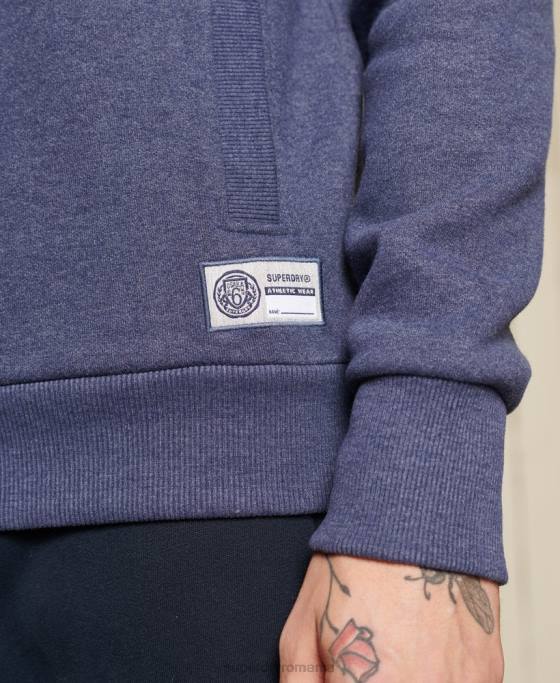 Superdry Top de atletism cu jumătate de fermoar îmbrăcăminte albastru bărbați JX0Z823