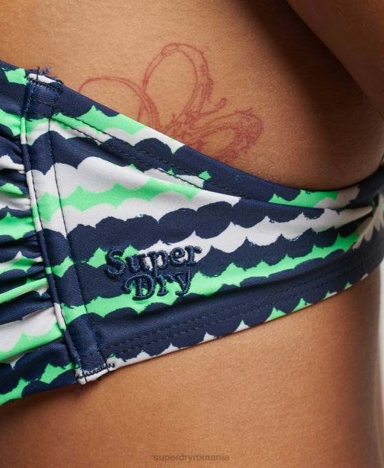Superdry Top de bikini bandeau reciclat cu imprimeu mixt îmbrăcăminte roz femei JX0Z3196