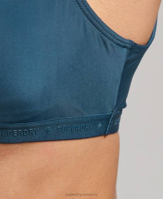 Superdry Top de bikini micro elastic reciclat îmbrăcăminte albastru femei JX0Z3194