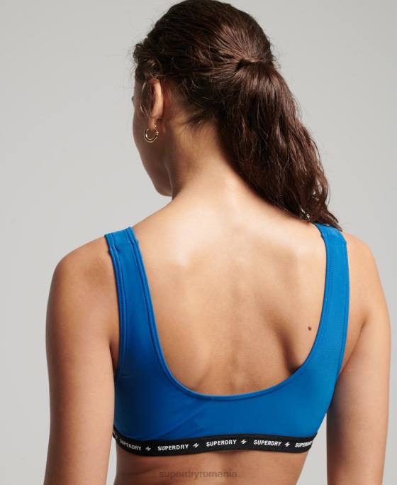 Superdry Top de bikini micro elastic reciclat îmbrăcăminte albastru femei JX0Z3223