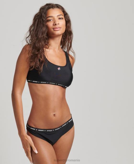 Superdry Top de bikini micro elastic reciclat îmbrăcăminte negru femei JX0Z3210