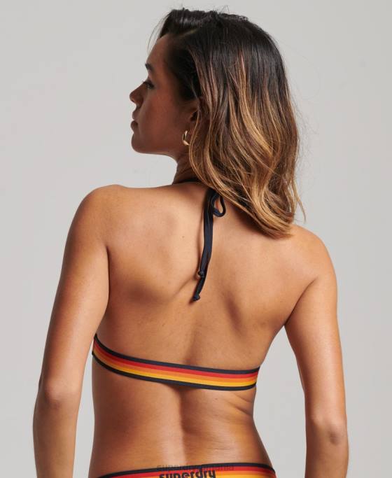 Superdry Top de bikini reciclat triunghi cu logo vintage îmbrăcăminte marina femei JX0Z3186