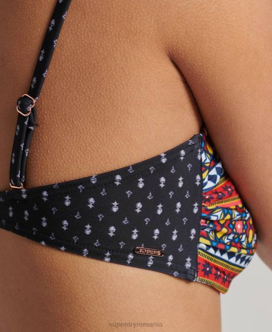 Superdry Top de bikini tip bandeau cu răsucire vintage îmbrăcăminte multi femei JX0Z6636