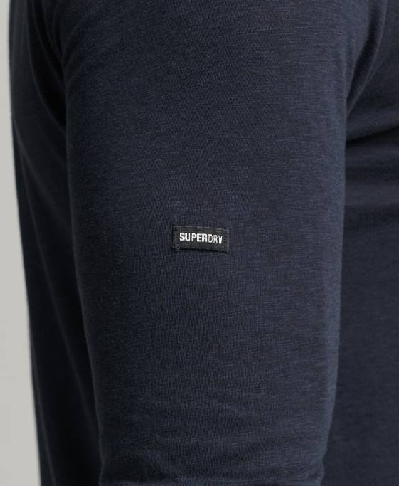 Superdry Top din jerseu cu mânecă lungă din bumbac organic îmbrăcăminte marina bărbați JX0Z6479