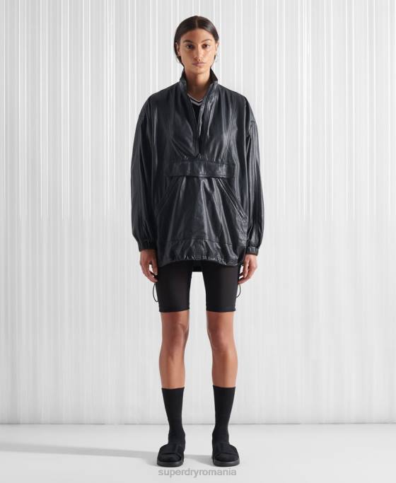 Superdry Trening top din piele sdx ediție limitată îmbrăcăminte negru femei JX0Z1193