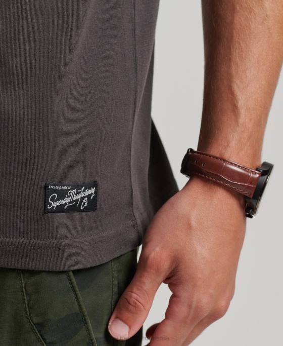 Superdry Tricou cu logo-ul anilor ’80 cu script downtown îmbrăcăminte maro bărbați JX0Z4794