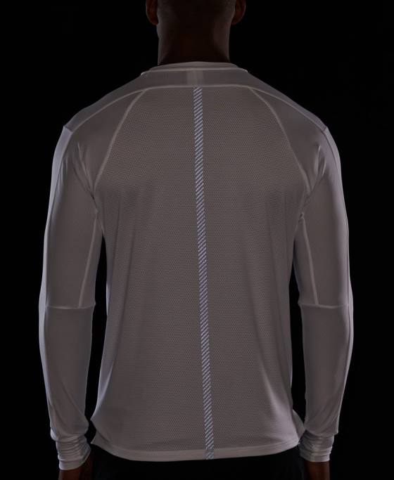 Superdry aleargă top cu mânecă lungă îmbrăcăminte alb bărbați JX0Z5388