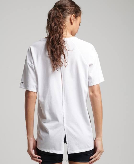 Superdry aleargă tricou cu mânecă scurtă îmbrăcăminte alb femei JX0Z6317