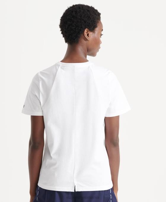 Superdry aleargă tricou cu mânecă scurtă îmbrăcăminte alb femei JX0Z6344