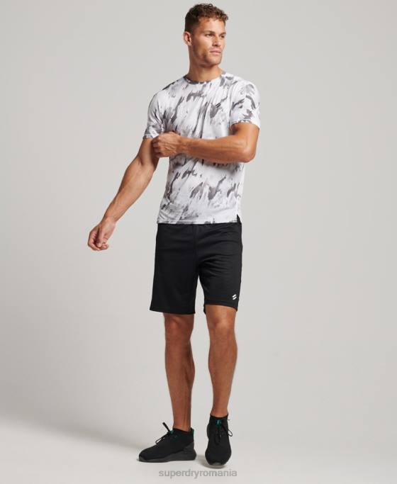 Superdry aleargă tricou cu mânecă scurtă îmbrăcăminte gri bărbați JX0Z5394