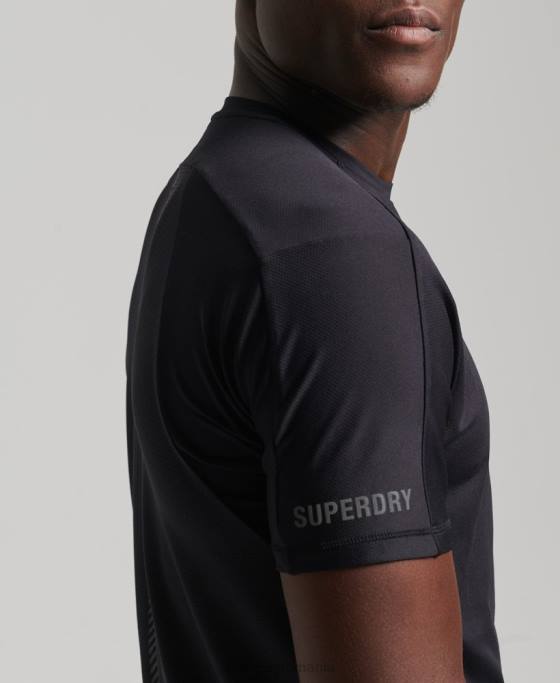 Superdry aleargă tricou cu mânecă scurtă îmbrăcăminte negru bărbați JX0Z5403