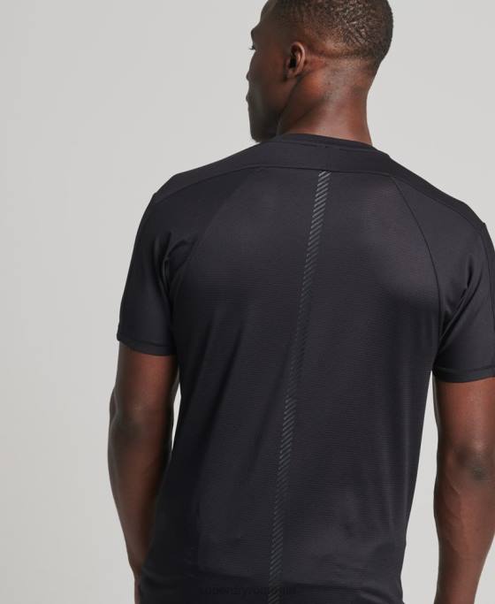 Superdry aleargă tricou cu mânecă scurtă îmbrăcăminte negru bărbați JX0Z5403