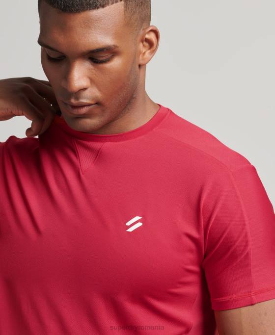 Superdry aleargă tricou cu mânecă scurtă îmbrăcăminte roșu bărbați JX0Z5395