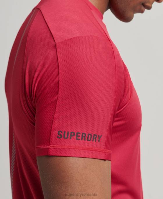 Superdry aleargă tricou cu mânecă scurtă îmbrăcăminte roșu bărbați JX0Z5395