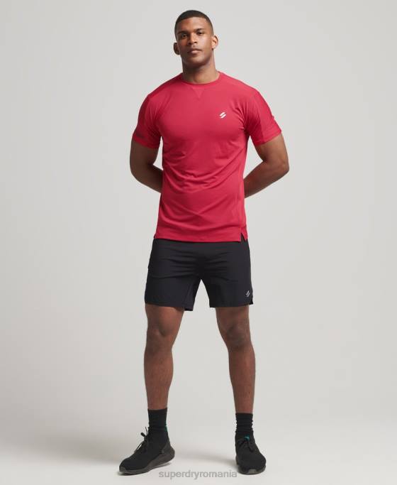 Superdry aleargă tricou cu mânecă scurtă îmbrăcăminte roșu bărbați JX0Z5395